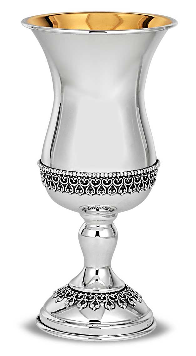Kiddush cup of all sterling silver metal