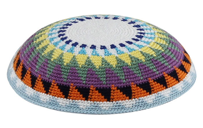 Top of the food Chain Knitted Kippah in a DMC quality