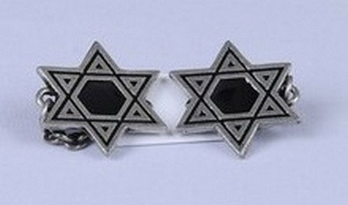 Star of David Tallit Clip - Black