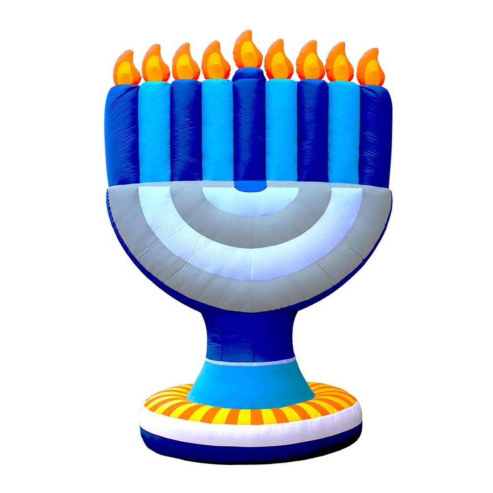 Giant Menorah Inflatable Decor - Indoor/Outdoor 11' Tall - Zion