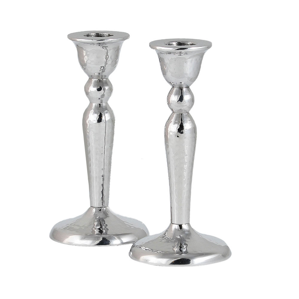 Classic Hammered Aluminum Candlestick