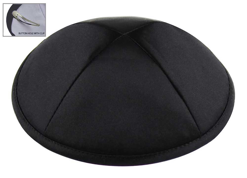 Deluxe Satin Kippot Black